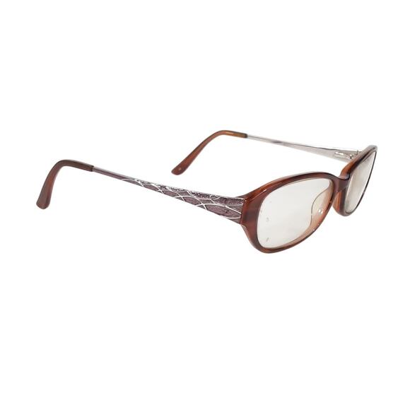 Tura R401 Eyeglass Frames ONLY Oval Purple Brown Metallic Y2K Twee main image 5